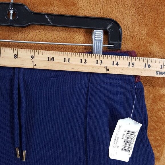 NICHOLAS DALEY Track Pants Mens Size 28 Blue Pull On Wide Leg Stripe Logo $540 - Picture 10 of 13